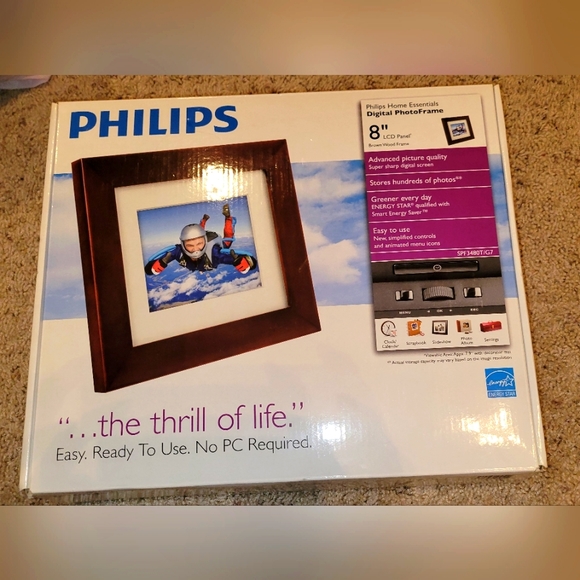 Philips Accents Nib Philips Digital Photo Frame 8 Wood Frame Poshmark